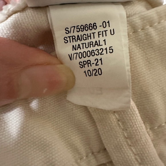 GAP Cream Natural High Rise STRAIGHT Utility Cargo Pants Size 30 - Picture 5 of 5